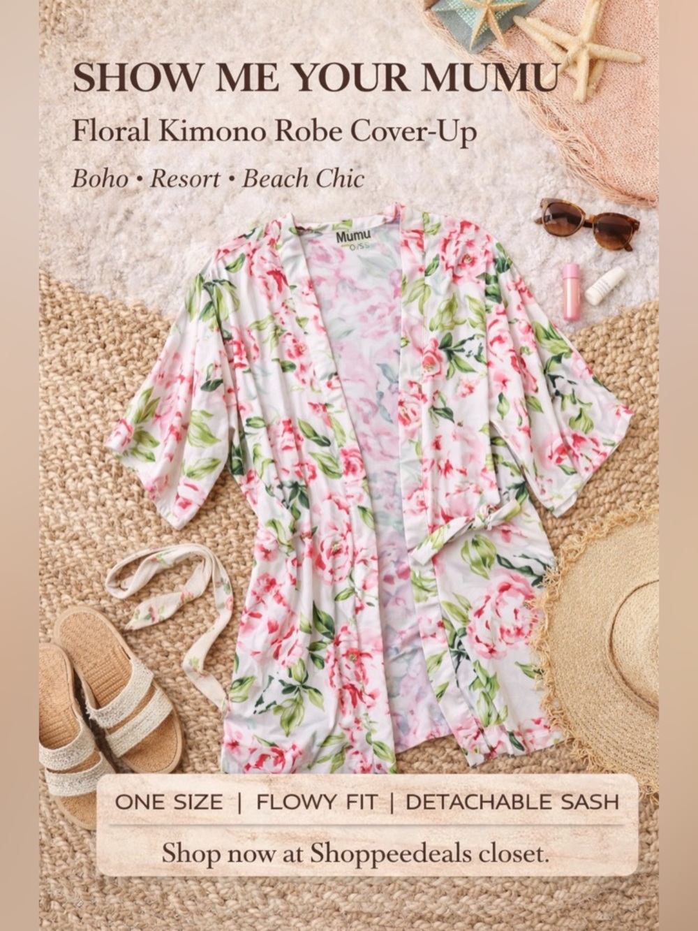 Show Me Your Mumu Floral Kimono Robe Cover-Up